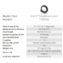 Lente IR de focal 88.9 mm con estuche y soporte (7°)