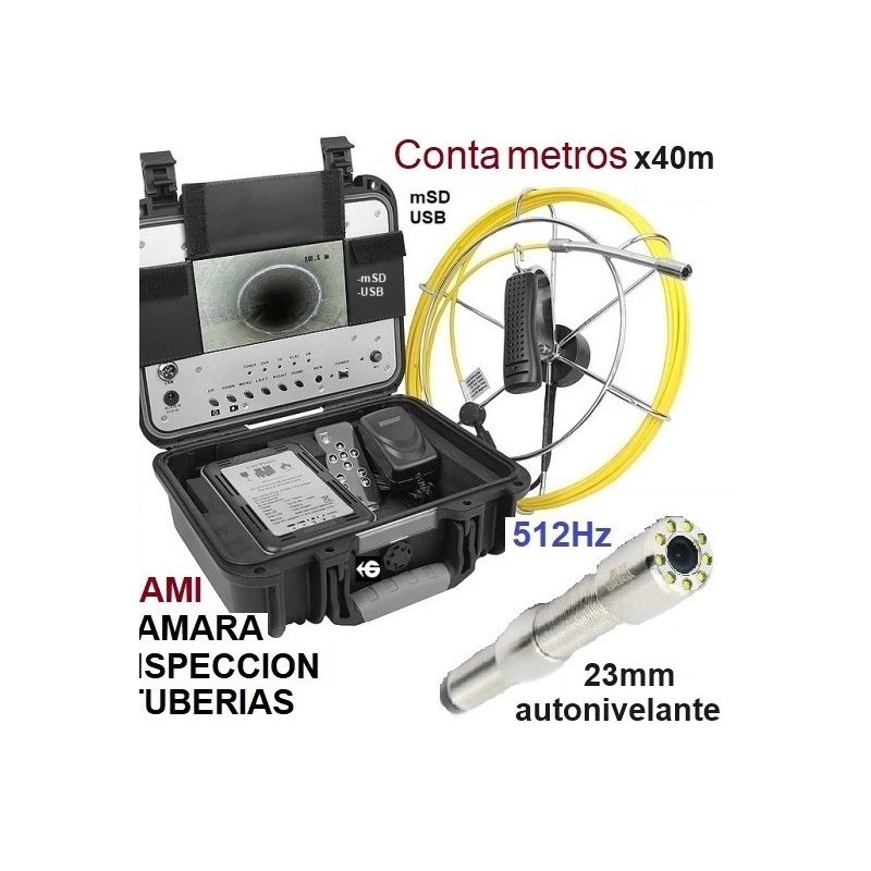 Cámara de inspección de tuberías 25mm 40m